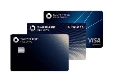 The New Chase Sapphire Reserve (Registered Trademark) credit card. The New Sapphire Reserve for Business(Service Mark) Credit Card. Chase Sapphire Preferred (Registered Trademark) credit card.